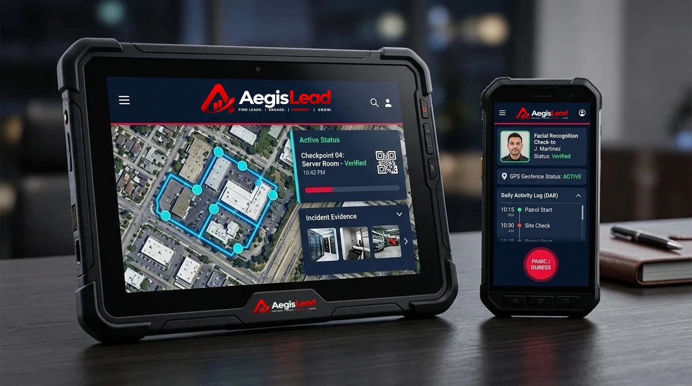 AegisLead Field Operations App - GPS Patrol Checkpoint Verification & Officer DAR Reports